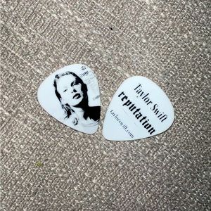 TWO GUITAR PICKS FROM THE TAYLOR SWIFT REPUTATION STADIUM TOUR